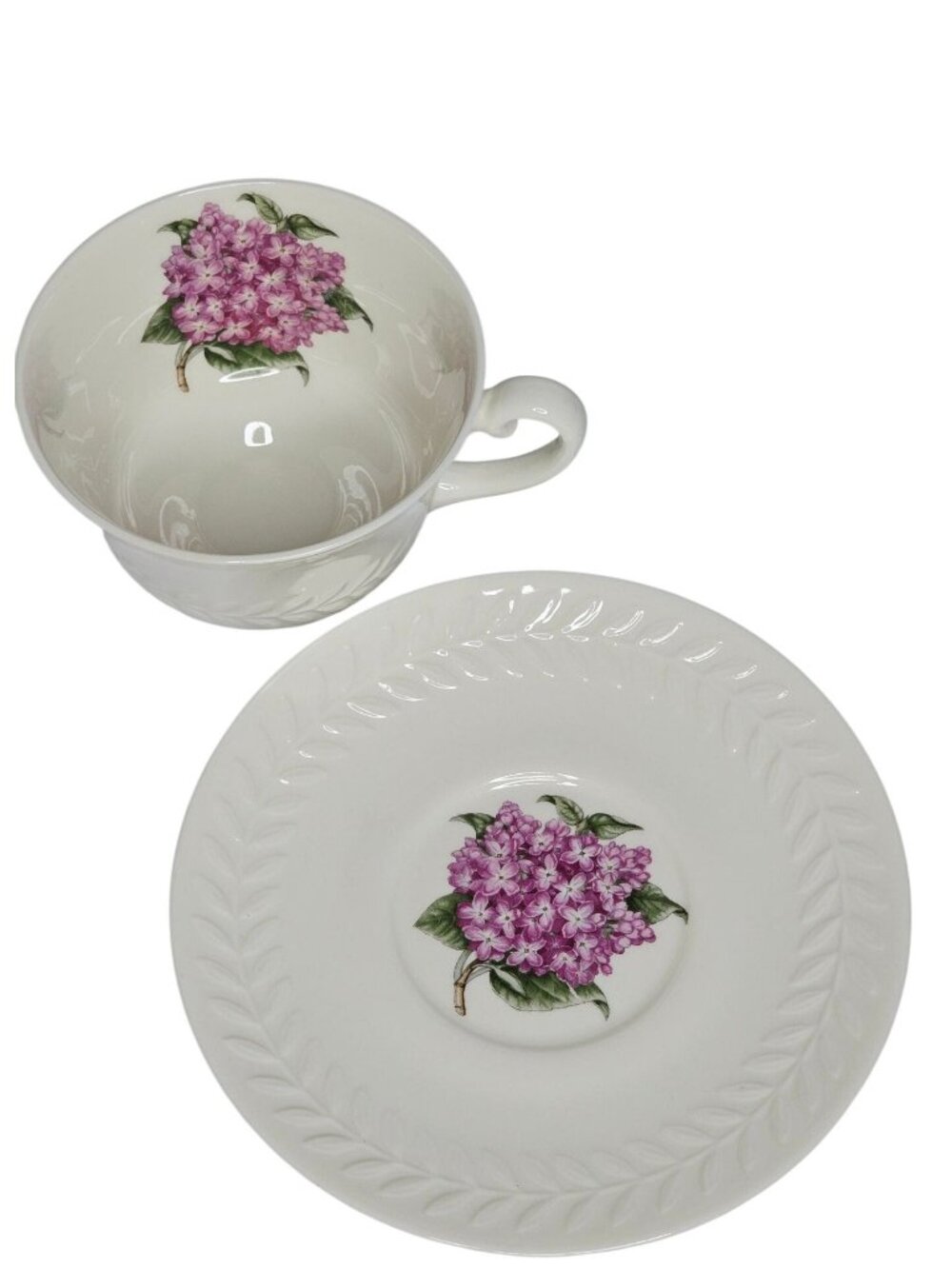 Vintage New York Regents Park Lilac Teacup + Saucer Set 6oz Theodore Haviland  F